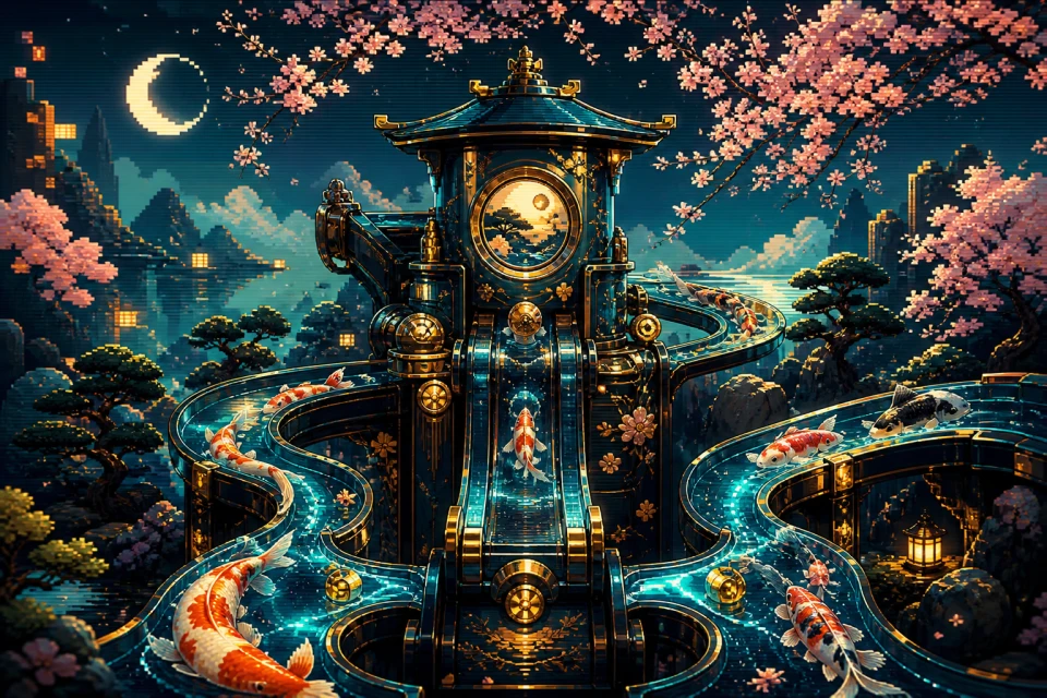 Sakura Koi Mechanism original game key art