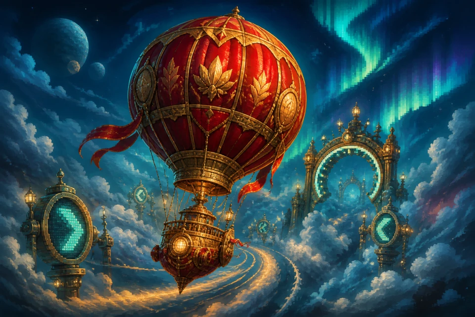 Scarlet Sky Regatta original game key art